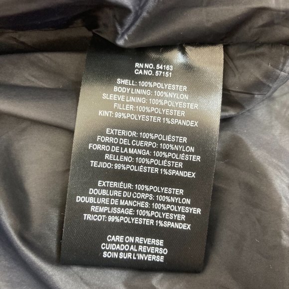 Dkny Elastic Cuffs Zip Closure High Neck Winter Bomber Jacket - Picture 14 of 16